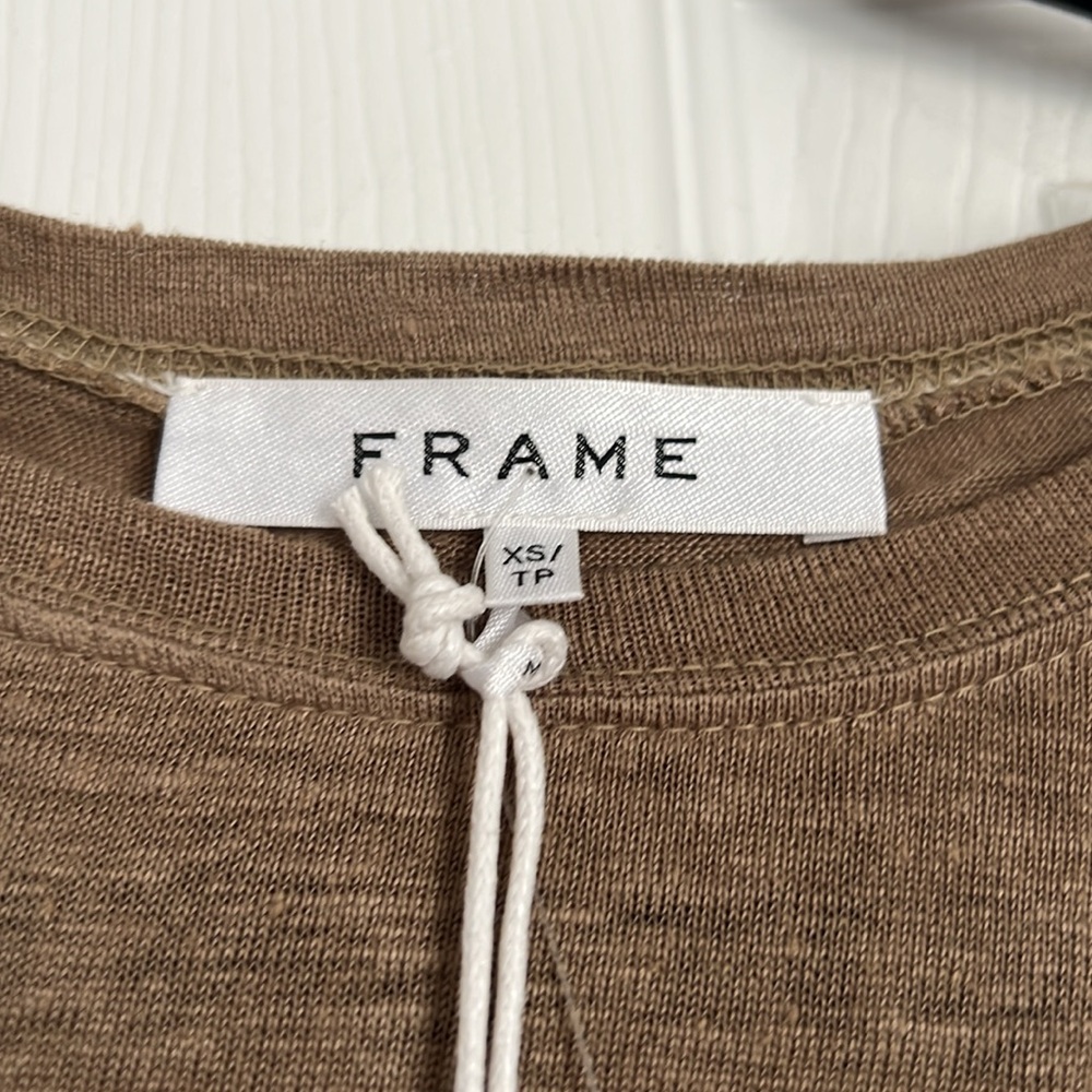 NWT Frame Easy True Linen Short Sleeve Tee - Picture 4 of 6